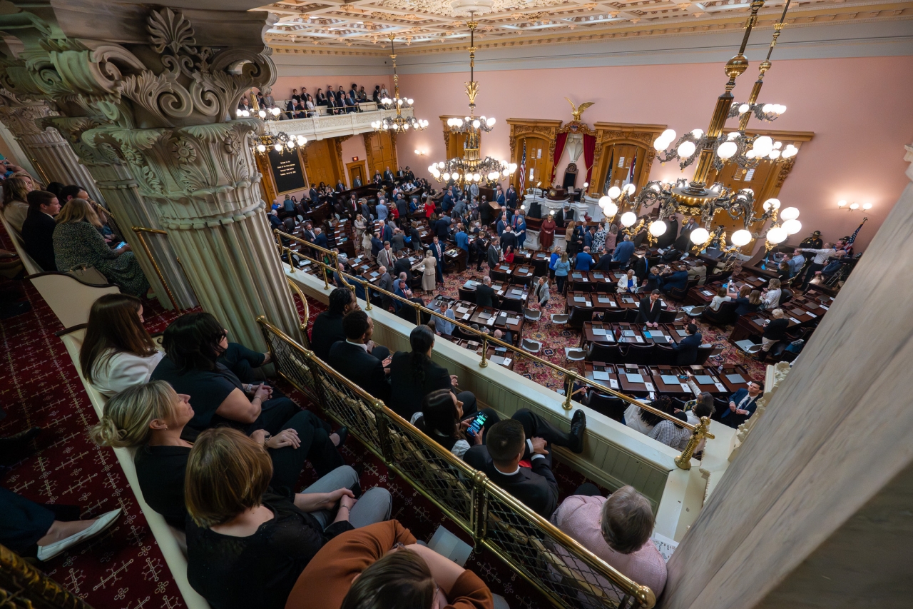 State of the State Address from Balcony of House Chamber