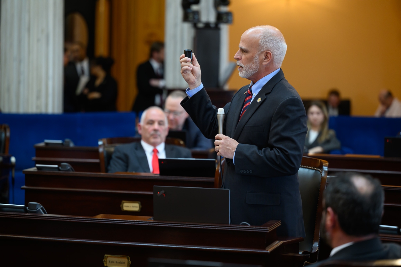 Senator Koehler speaking on the Senate Floor