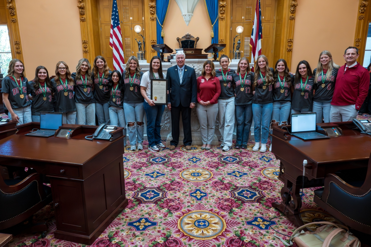 Landis Honors Dover Softball Champions