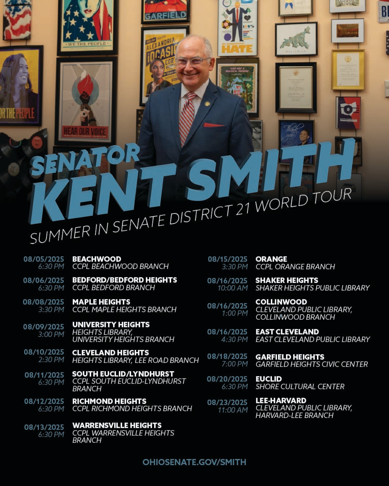 Smith Announces Summer in Senate District 21 Town Hall Tour