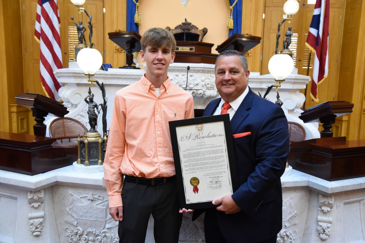Wilkin Honors State Champion Landen Eyre