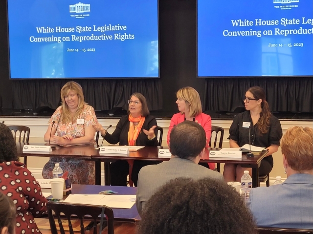 Antonio, Russo Discuss Reproductive Rights and Democracy on White House Panel