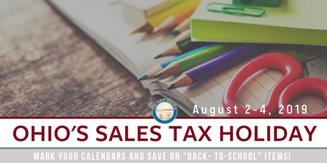 Brenner Reminds Families to Save on Back-to-School Shopping During Ohio's Sales Tax Holiday