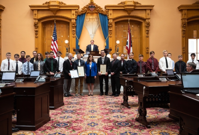 Gavarone Honors Genoa High School Wrestling Team on State Championship