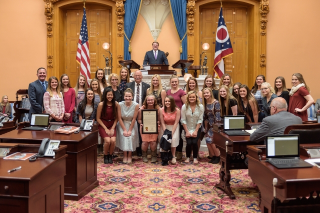 Hackett Honors West Jefferson High School Cheerleading Champions