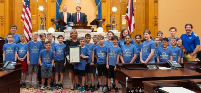 Kunze Honors Bluffsview Elementary School Archery Team as 2019 State Champions