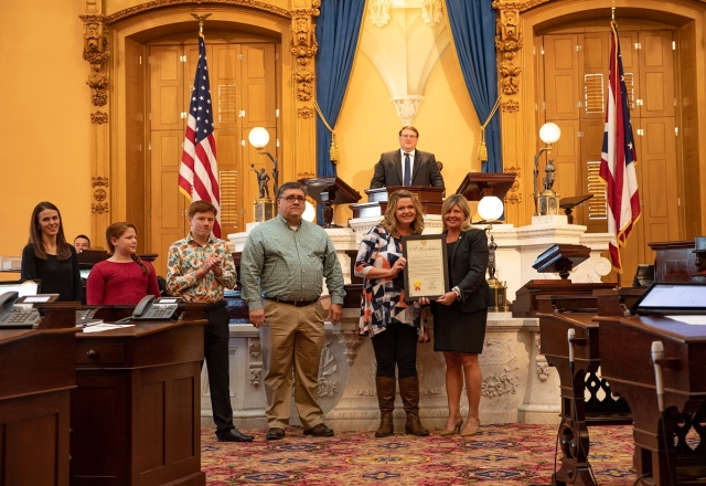 PHOTO: Kunze Honors Recipient of the 2019 Ohio Theater Teacher of the Year