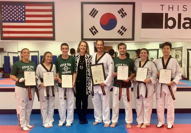 Roegner Honors Local Students Named to the 2019 AAU National Taekwondo Team