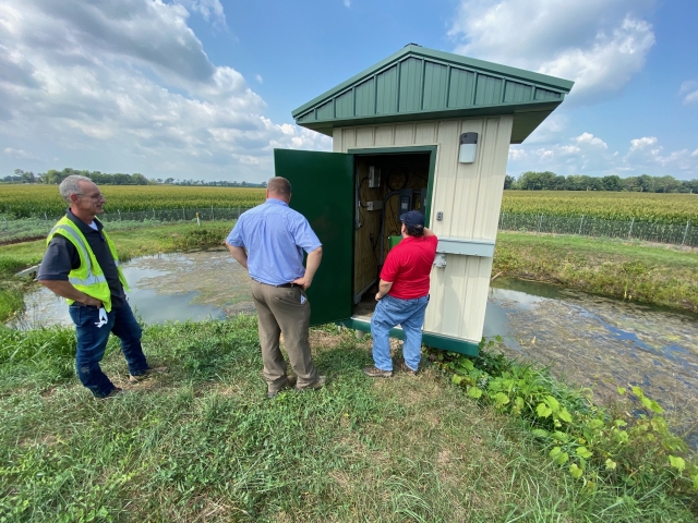 Schaffer Tours Buckeye Lake Flood Mitigation Project with County Engineer Jeremiah Upp, P.E., P.S.