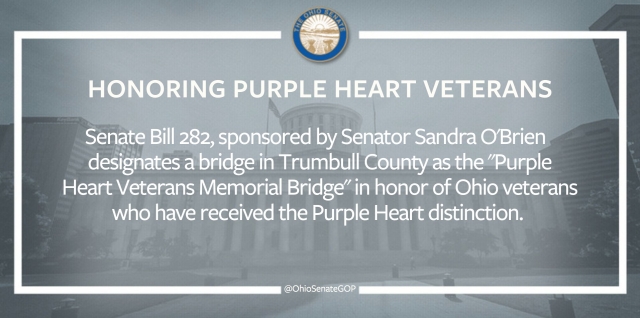 Senate Passes O'Brien Bill Dedicating Bridge to Purple Heart Veterans