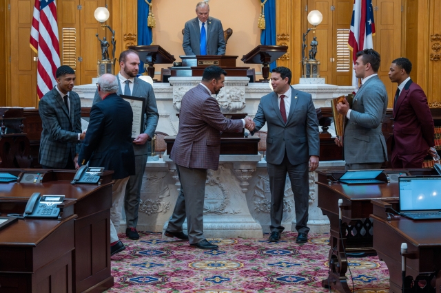 Senate President Rob McColley Honors Buckeye Football Champs