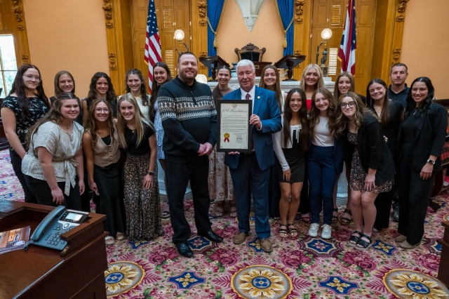 Senator Landis Honors Strasburg Girls Basketball Champions