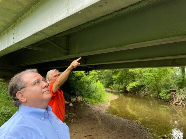 Senator Schaffer Tours Muskingum County Bridges with County Engineer Mark Eicher, PE, PS