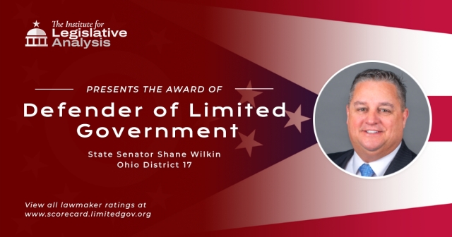 Wilkin Named a Defender of Limited Government